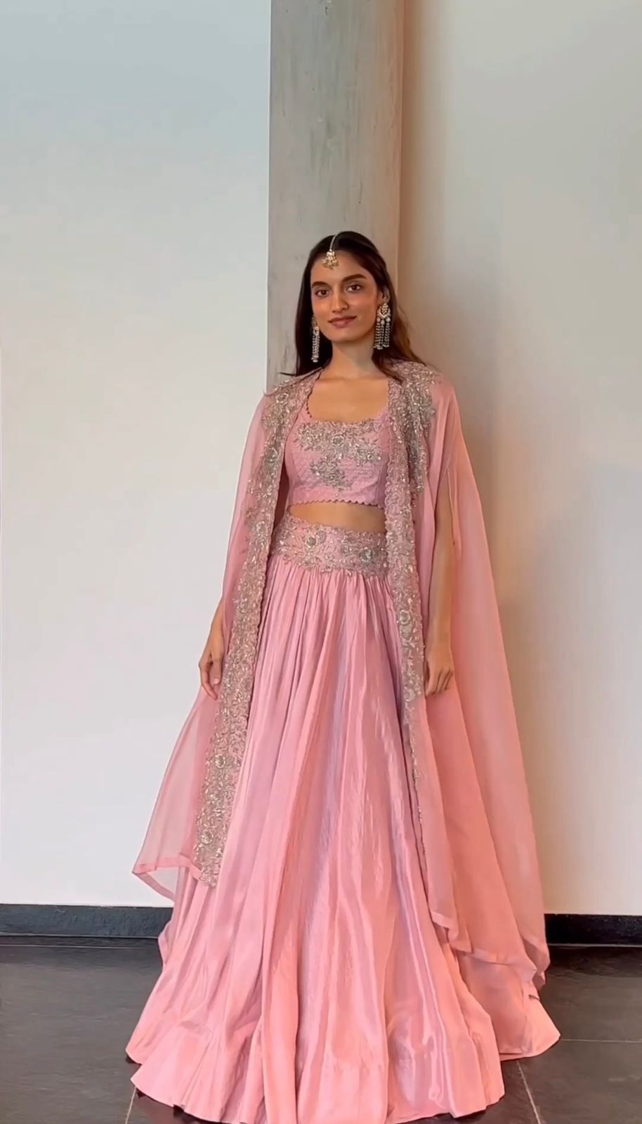 Captivating Thread With Sequence Work Peach Color Lehenga Choli