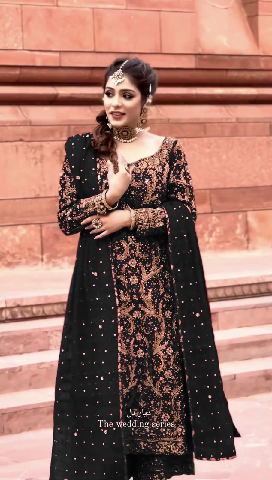 Glossy Black Color Sequence Work Kurti Set With Dupatta