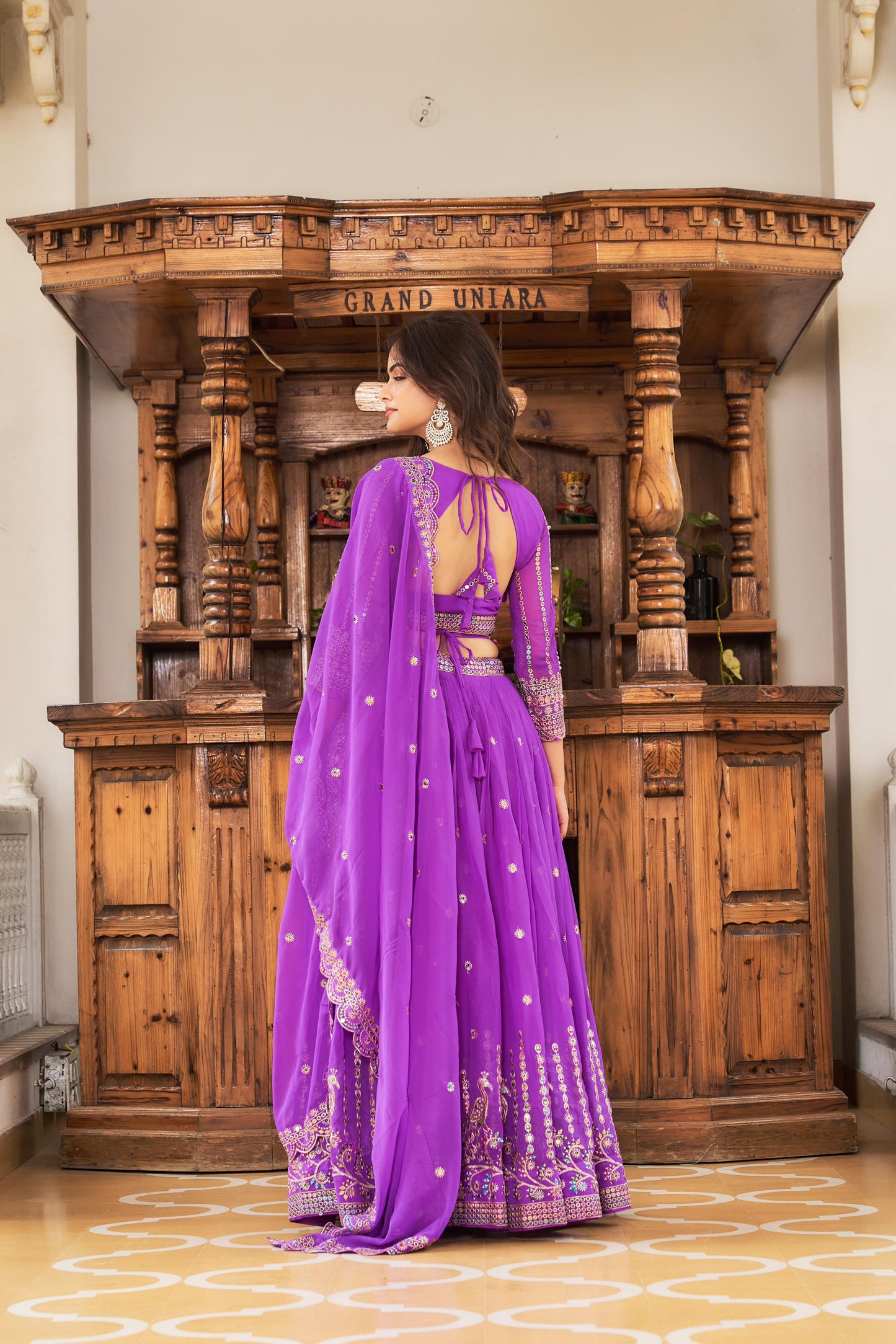 Captivating Purple Color Multi Sequence Work Lehenga Choli